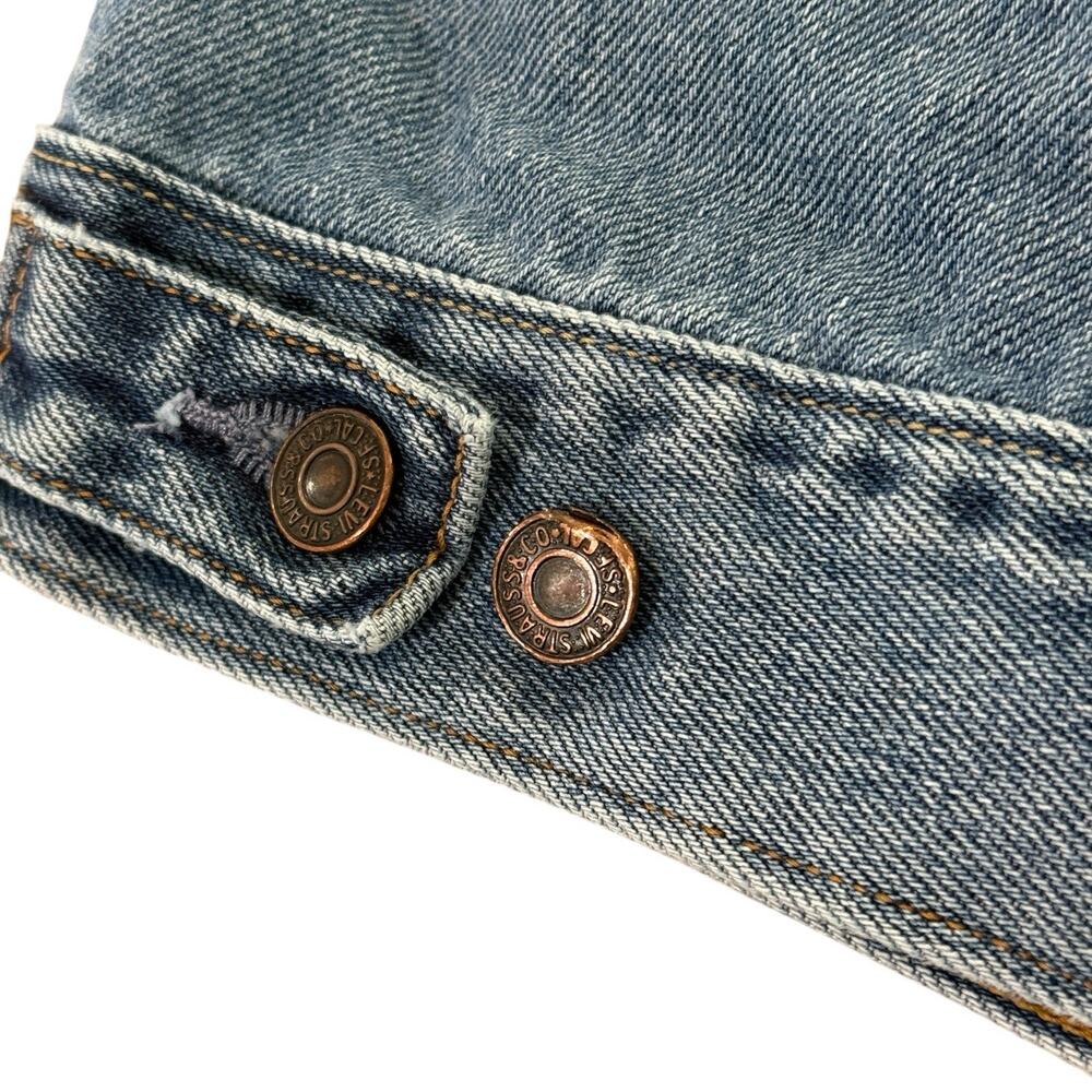Vintage Levis 70507 Standard Trucker Denim Jacket Mens L Medium Wash Blue 2004 - Picture 9 of 12